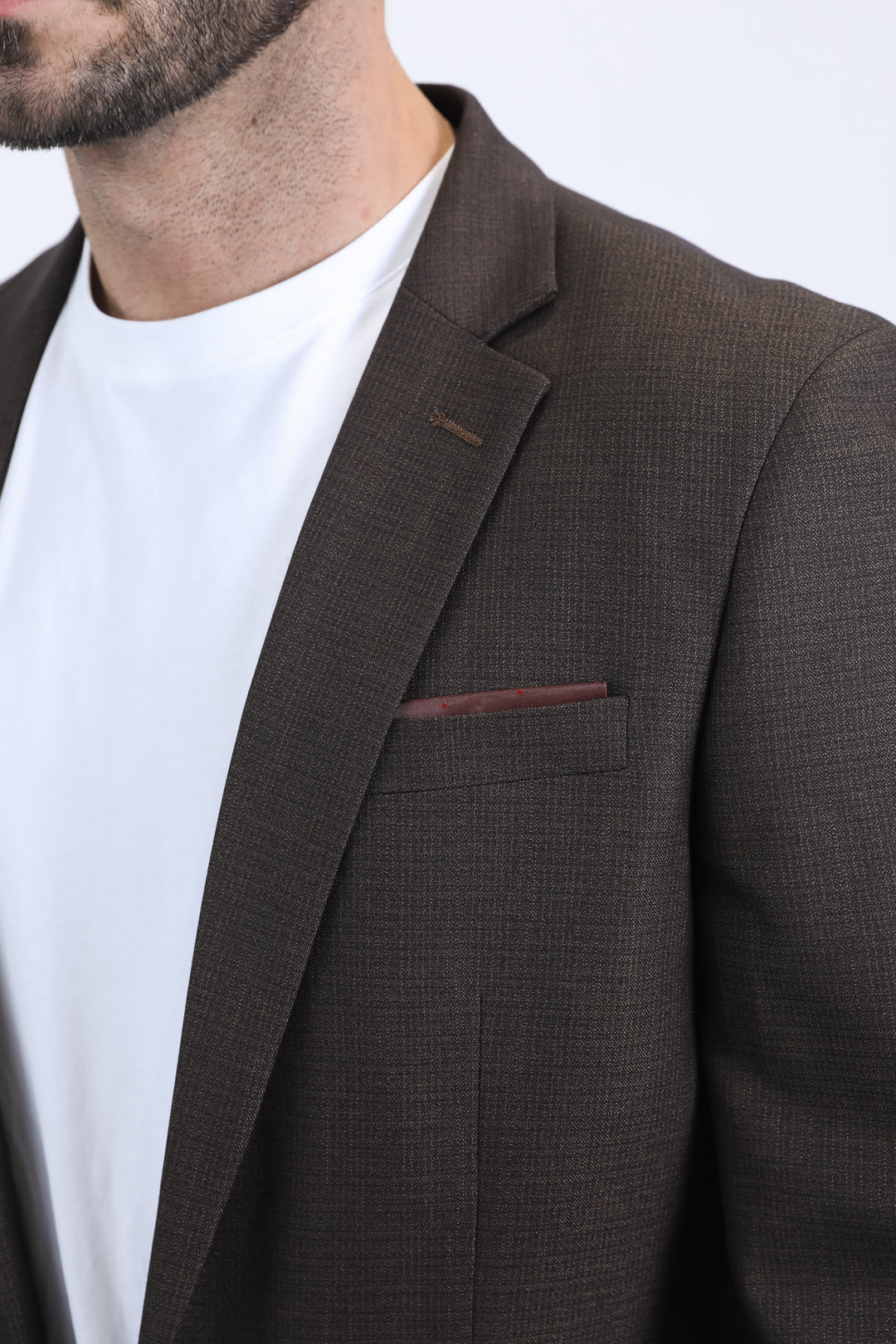 Mens Modern Fit Brown Blazer