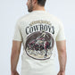 Mens Modern Fit Cotton Stretch Beige T-Shirt