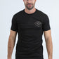 Mens Modern Fit Cotton Stretch Black T-Shirt