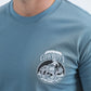 Mens Modern Fit Cotton Stretch Blue T-Shirt