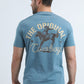 Mens Modern Fit Cotton Stretch Blue T-Shirt