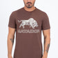 Mens Modern Fit Cotton Stretch Brown T-Shirt