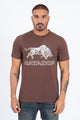 Mens Modern Fit Cotton Stretch Brown T-Shirt