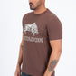 Mens Modern Fit Cotton Stretch Brown T-Shirt