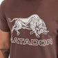 Mens Modern Fit Cotton Stretch Brown T-Shirt