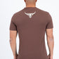 Mens Modern Fit Cotton Stretch Brown T-Shirt