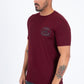 Mens Modern Fit Cotton Stretch Burgundy T-Shirt
