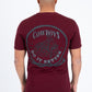 Mens Modern Fit Cotton Stretch Burgundy T-Shirt