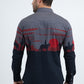 Men's Modern Fit Cotton Stretch Rodeo Panoramic Print Black Shirt