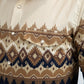 Men's Modern Fit Cotton Stretch Rodeo Panoramic Print Blue Shirt
