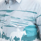 Men's Modern Fit Cotton Stretch Rodeo Panoramic Print White Shirt