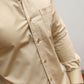 beige modern fit stretch dress shirt men platini detail lifestyle