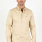 beige modern fit stretch dress shirt men platini front