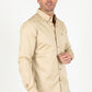 beige modern fit stretch dress shirt men platini side