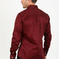 burgundy modern fit stretch dress shirt men platini back