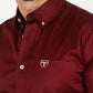 burgundy modern fit stretch dress shirt men platini detail