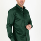 green modern fit stretch dress shirt men platini side