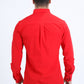 red modern fit stretch dress shirt men platini back