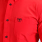 red modern fit stretch dress shirt men platini detail