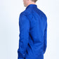 royal blue modern fit stretch dress shirt men platini back