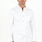 white modern fit stretch dress shirt men platini front