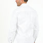 white modern fit stretch dress shirt men platini back