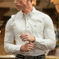 white modern fit stretch dress shirt men platini lifestyle