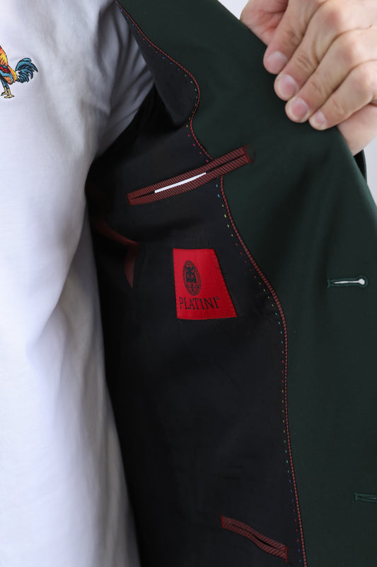 forest modern fit blazer men platini detail