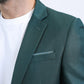 forest green modern fit blazer men platini detail