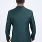 forest green modern fit blazer men platini back