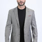 Mens Modern Fit Gray Blazer