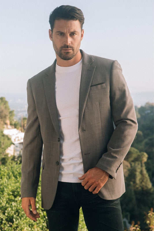 Mens Modern Fit Gray Blazer