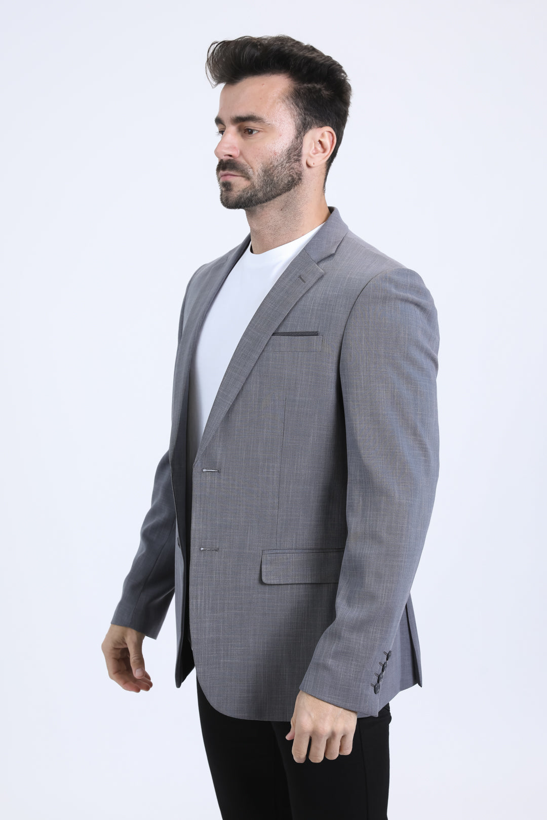 Mens Modern Fit Gray Blazer