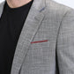 heather grey modern fit blazer men platini detail