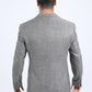 heather grey modern fit blazer men platini back