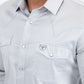light gray modern fit dress shirt men platini collar detail 