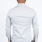 light gray modern fit dress shirt men platini back
