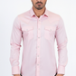light pink modern fit dress shirt men platini front