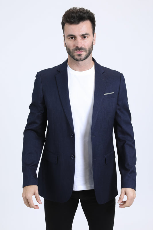 Mens Modern Fit Navy Blazer