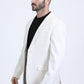 Off White Crosshatch modern fit blazer men platini side