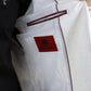 Off White Crosshatch modern fit blazer men platini detail