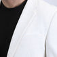 Off White Crosshatch modern fit blazer men platini detail