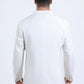 Off White Crosshatch modern fit blazer men platini back