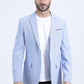 sky blue modern fit blazer men platini front