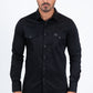 black mexico snap button western shirt men platini front