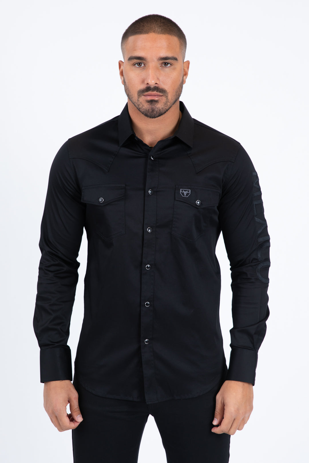 black western dress shirt Wrangler Men's Long Sleeve Snap Medium This Black Corduroy western Rowel Western + Youth Black/
