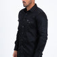 black mexico snap button western shirt mexico sleeve embroidery platini