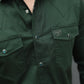green modern fit dress shirt men platini lifestyle detail