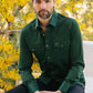 Men's Modern Fit Solid Green Dress Shirt