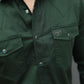 Men's Modern Fit Solid Green Dress Shirt